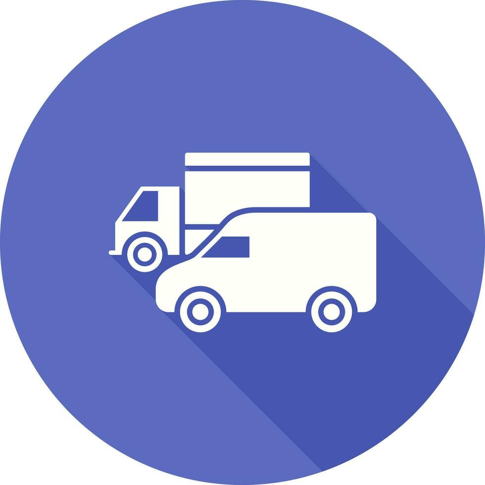 Parked Trucks Vector Icon