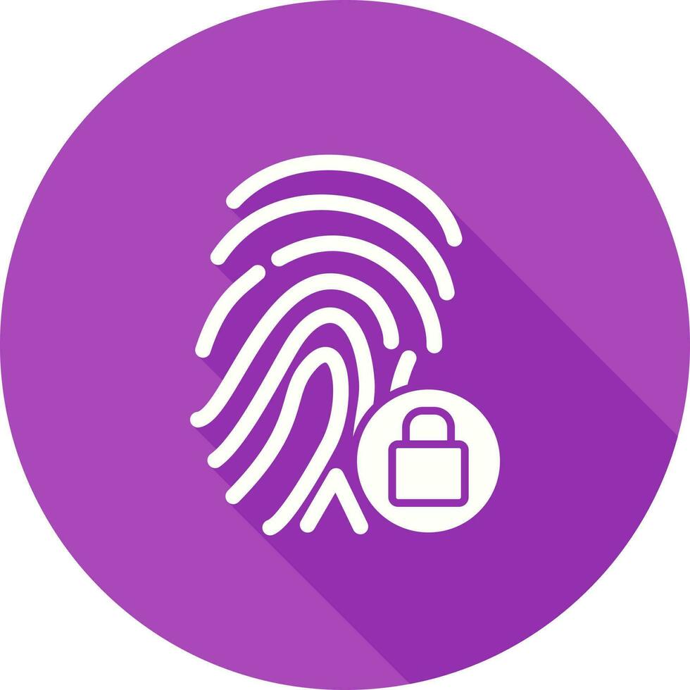 Fingerprint Lock Vector Icon