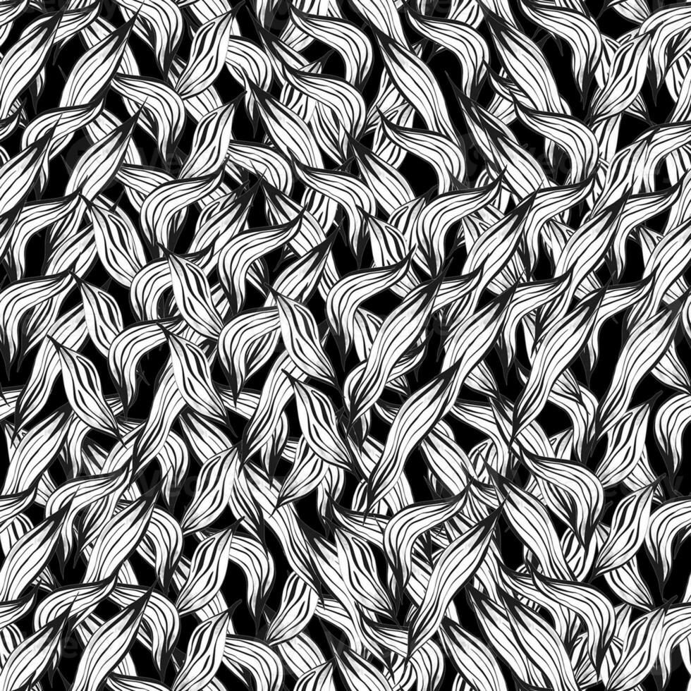 black and white Scandinavian botanical pattern photo