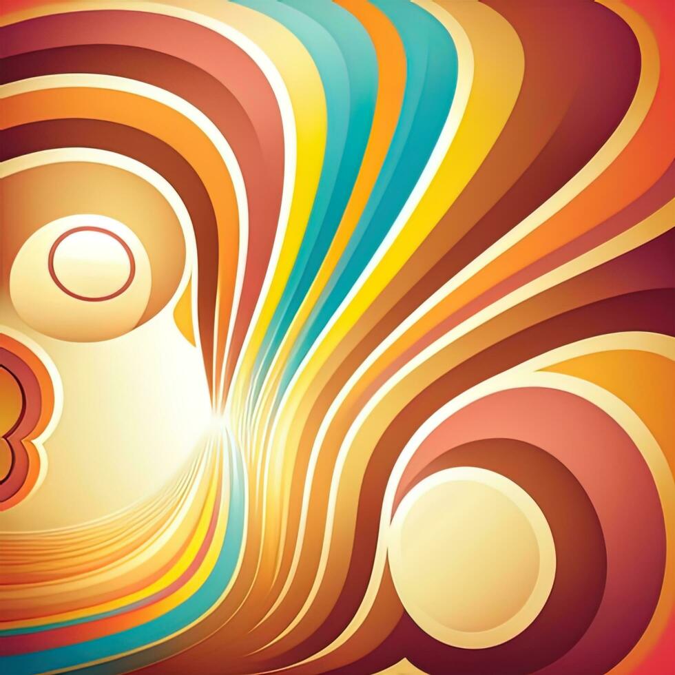 Retro groovy Gradient striped background photo