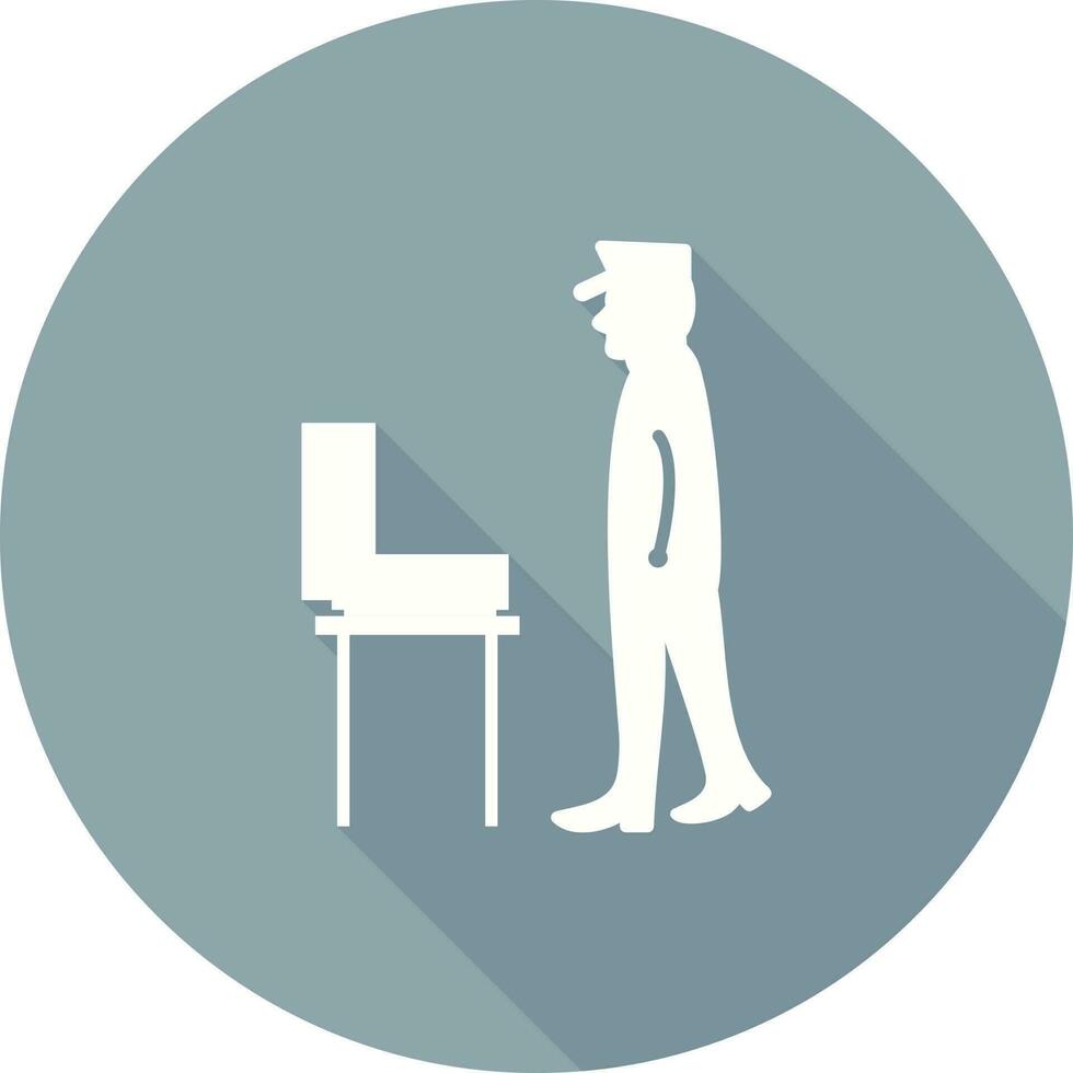 Guard Checking Briefcase Vector Icon