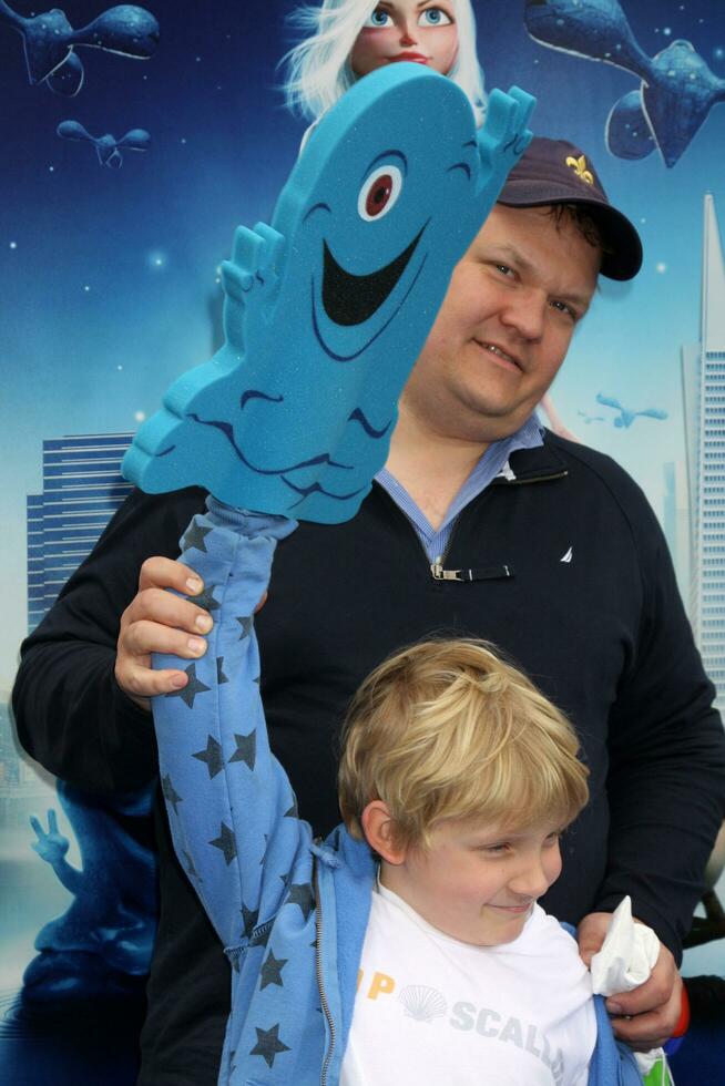 Andy Richter  Son arriving at the Los Angeles Premiere of Monsters Vs Aliens at Gibson Ampitheatre in Universal City CA on March 22 2009 photo