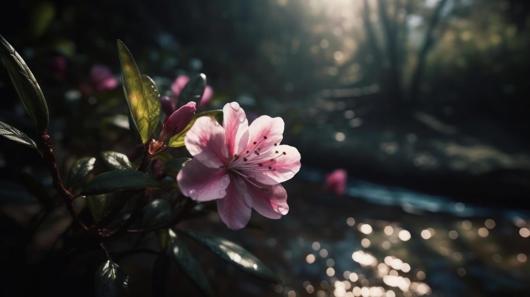 The serenity of blooming flowers photo