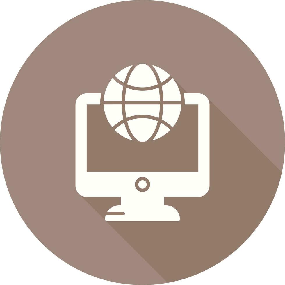 Lcd Globe Vector Icon