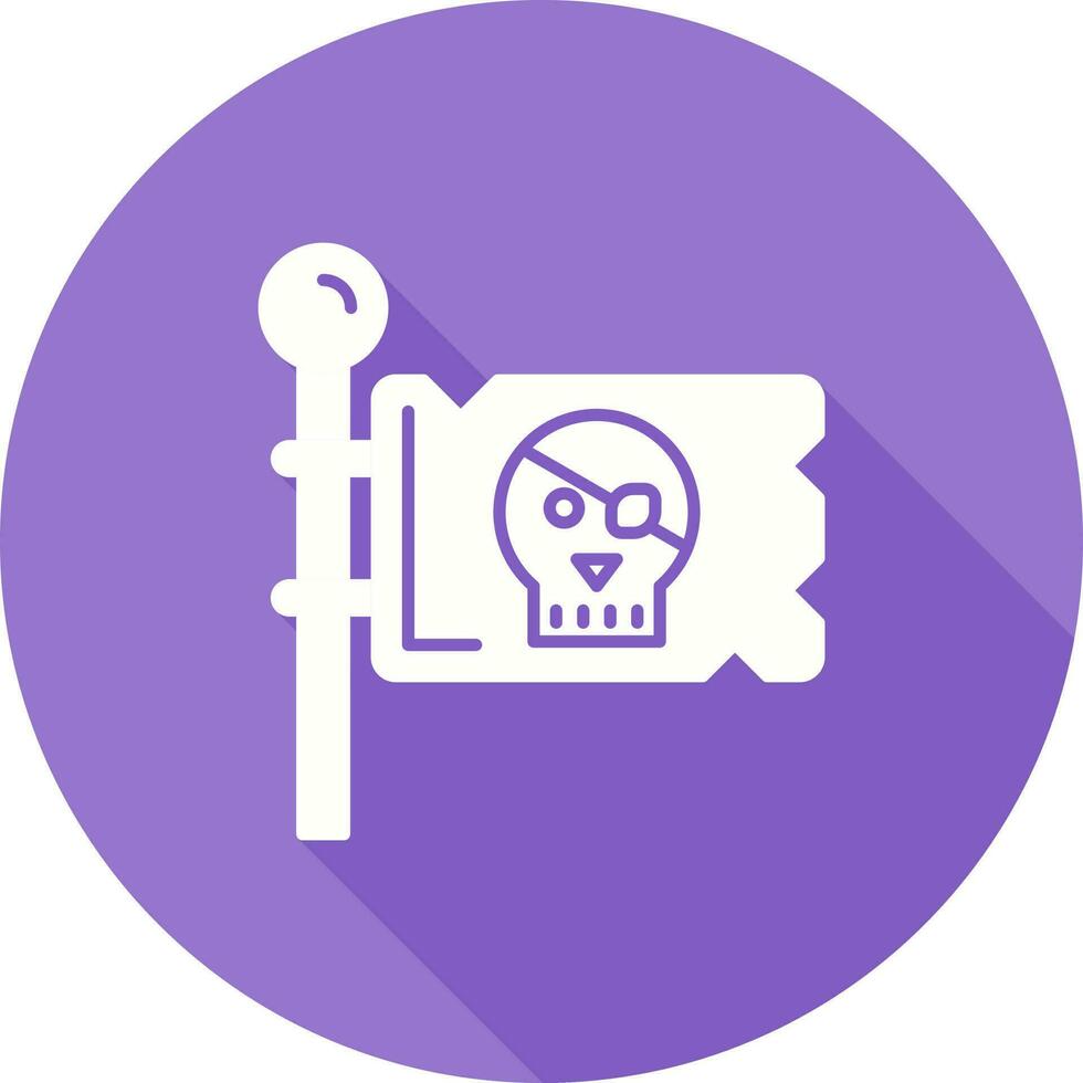 icono de vector de bandera pirata