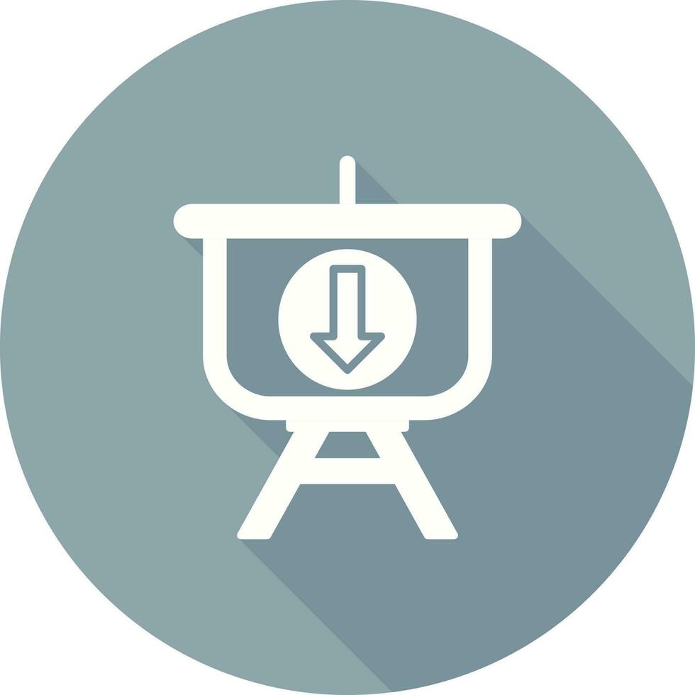 Downloading Presentation Vector Icon