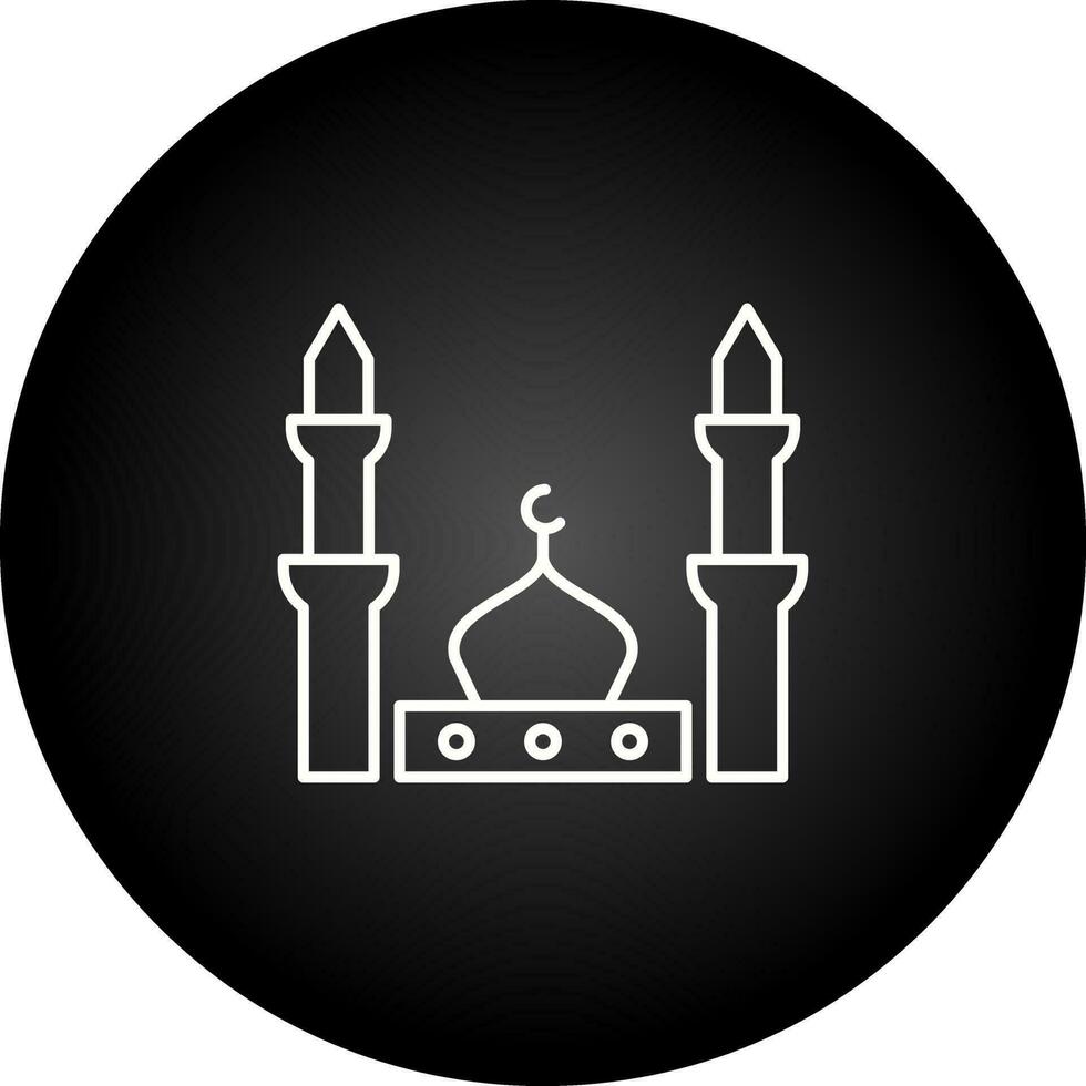 Prophet Mosque Line Icon vector