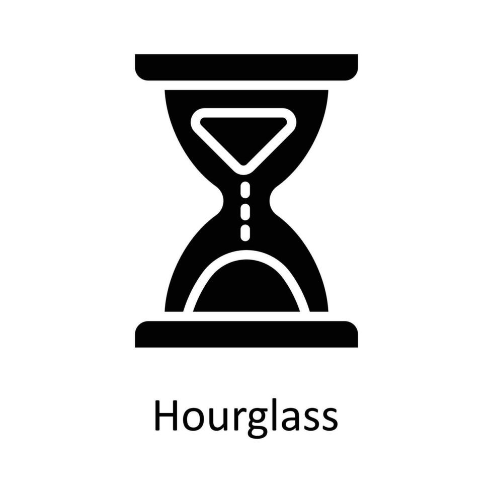 Hourglass vector  Solid Icon Design illustration. Time Management Symbol on White background EPS 10 File