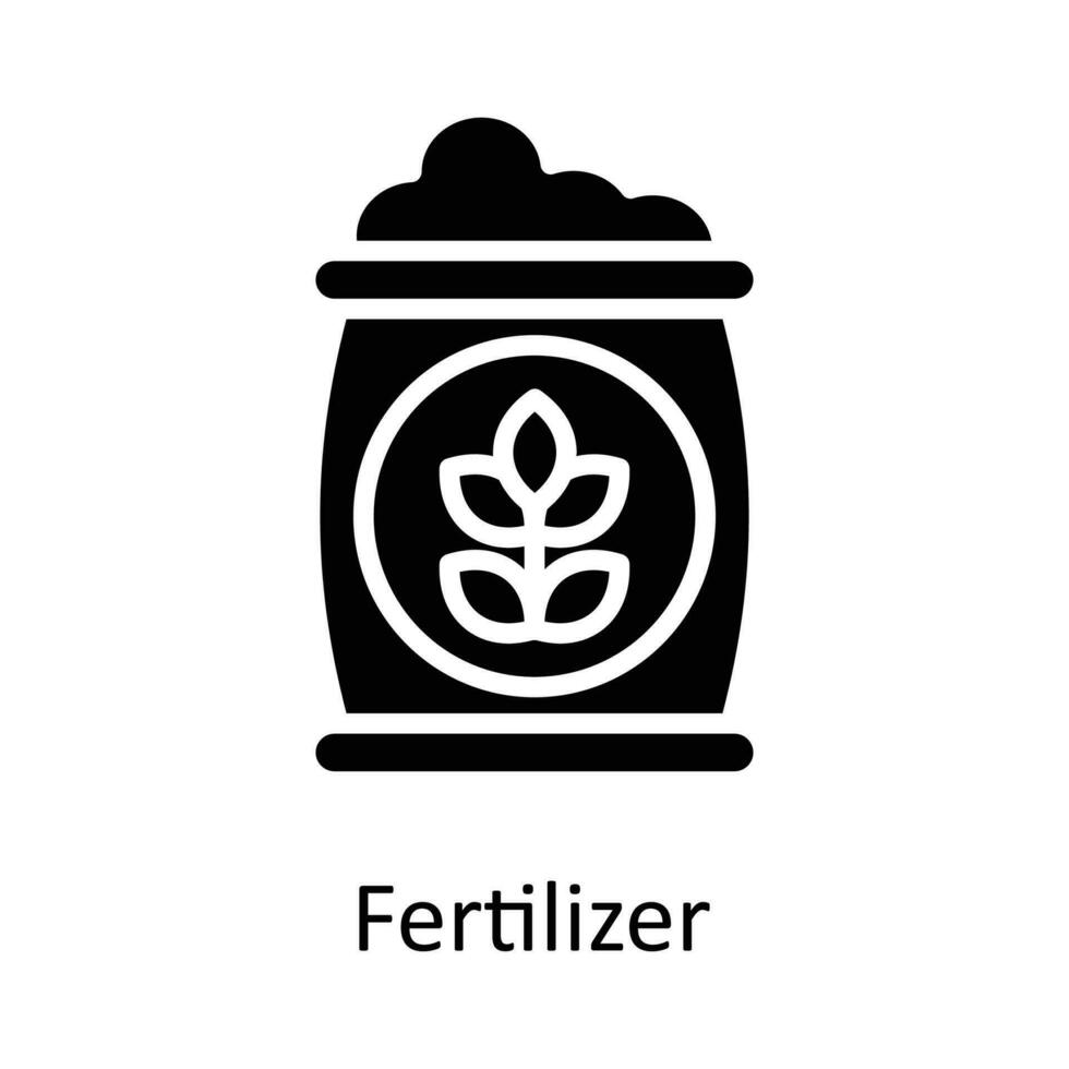 Fertilizer vector    Solid Icon Design illustration. Agriculture  Symbol on White background EPS 10 File