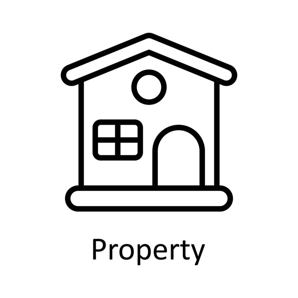 Property  vector    outline Icon Design illustration. Taxes Symbol on White background EPS 10 File