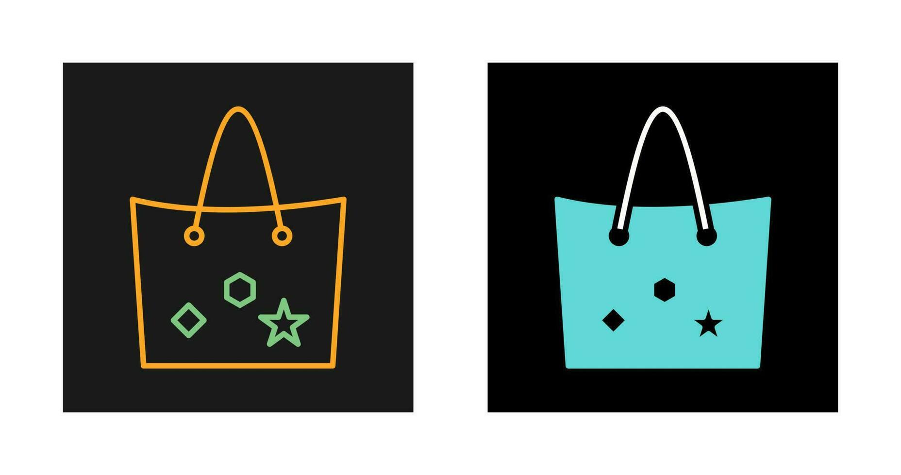 Bag with Tags Vector Icon