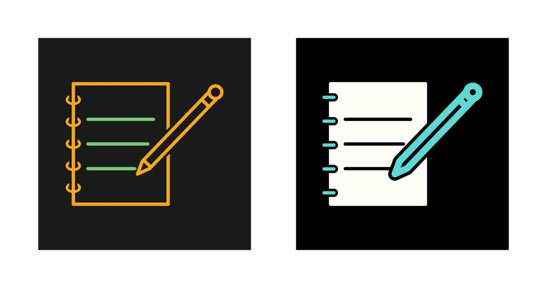 Notebook and Pen Vector Icon