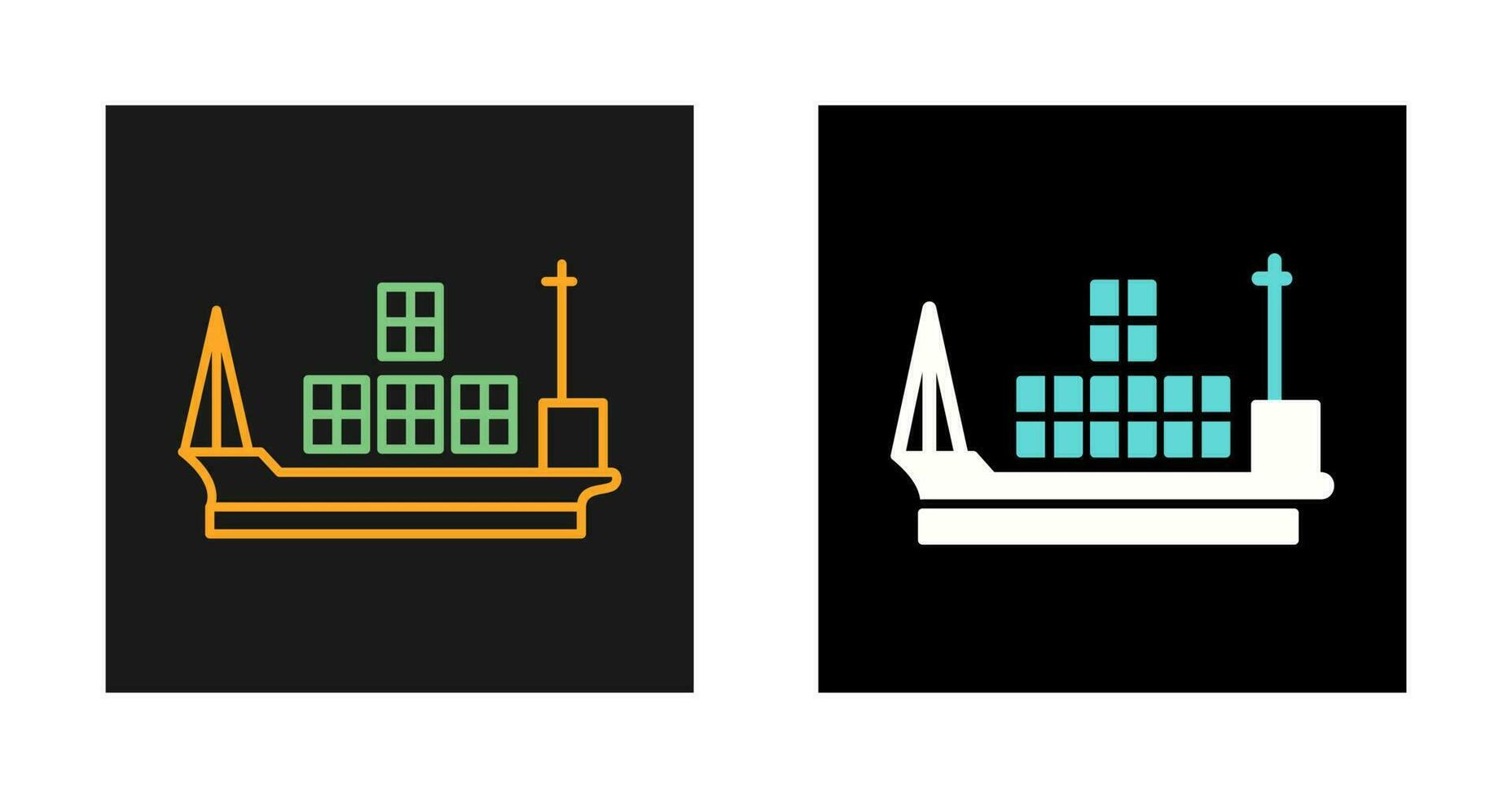 Cargo Ship Vector Icon