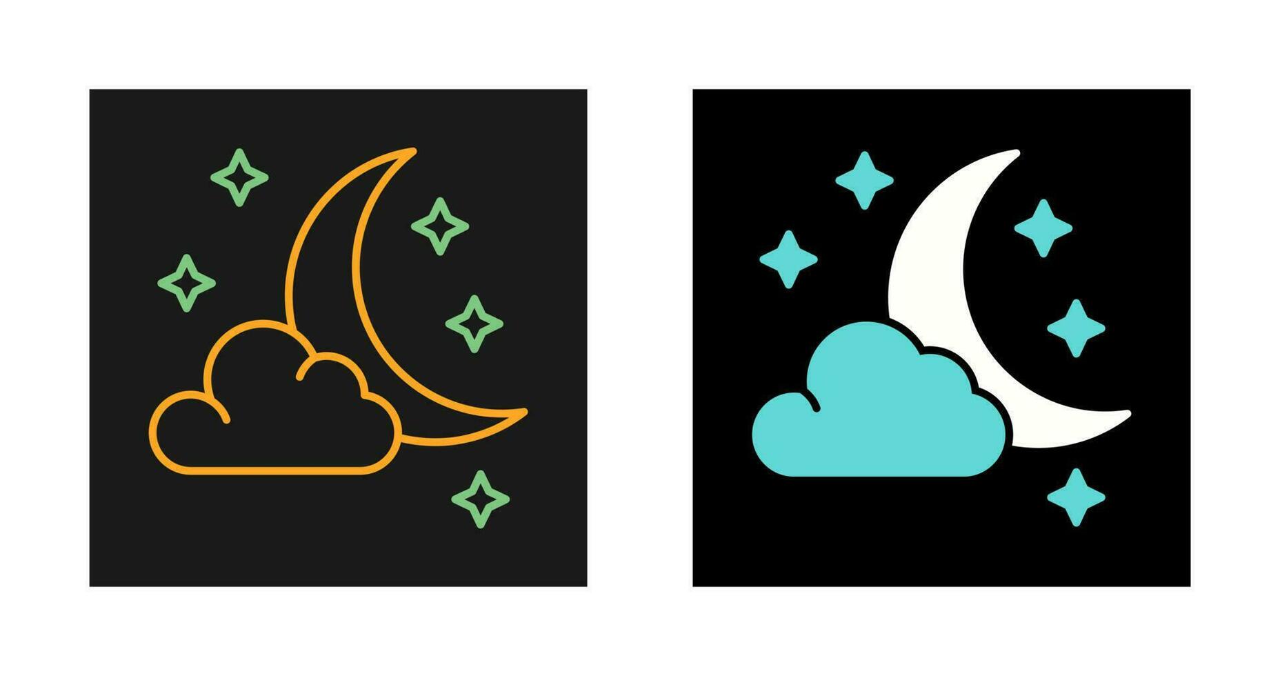 Starry Night Vector Icon