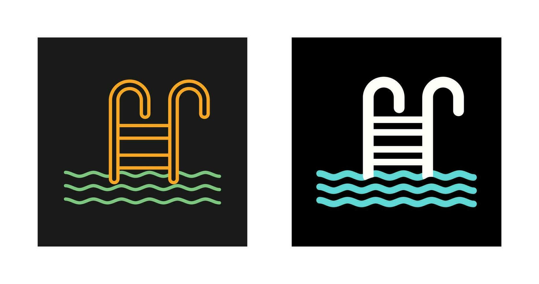 Water Stairs Vector Icon