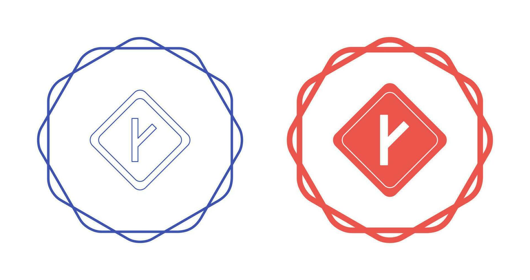 Linked Road sign Vector Icon