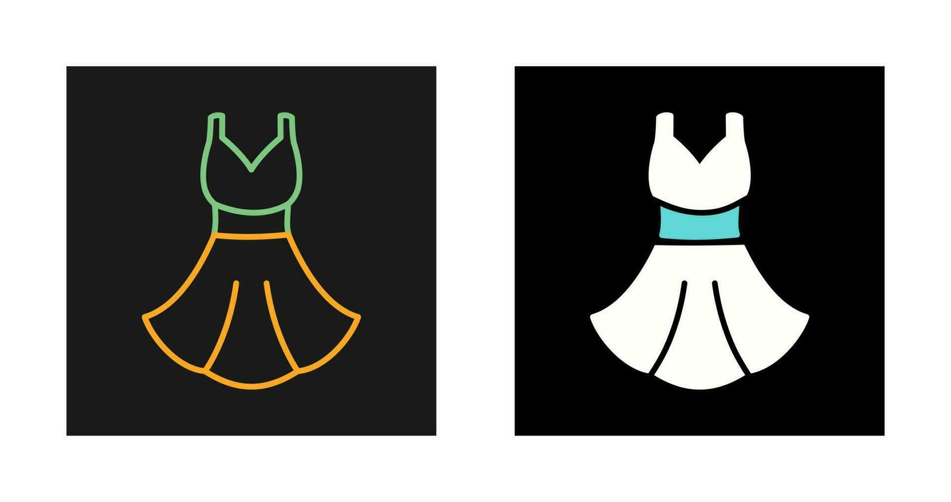 vestido, vector, icono vector