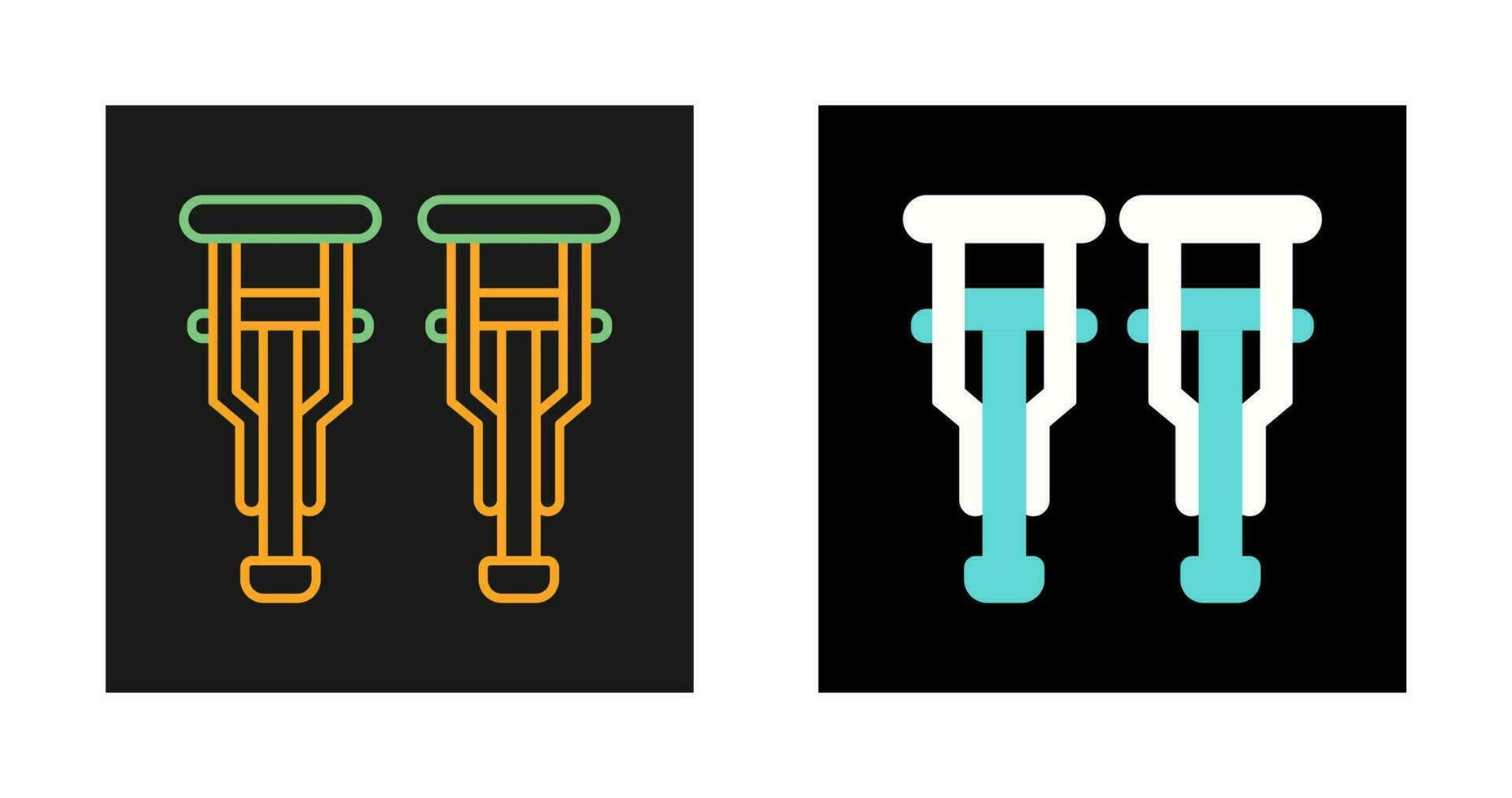 Crutches Vector Icon