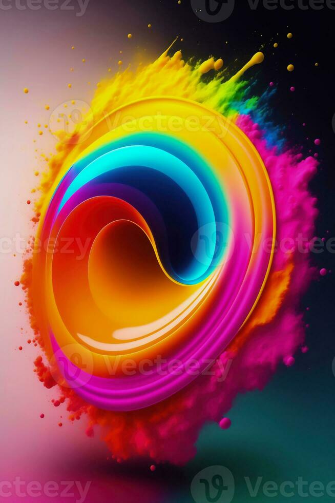 Colorful and Fluid Shapes on an Abstract Background photo