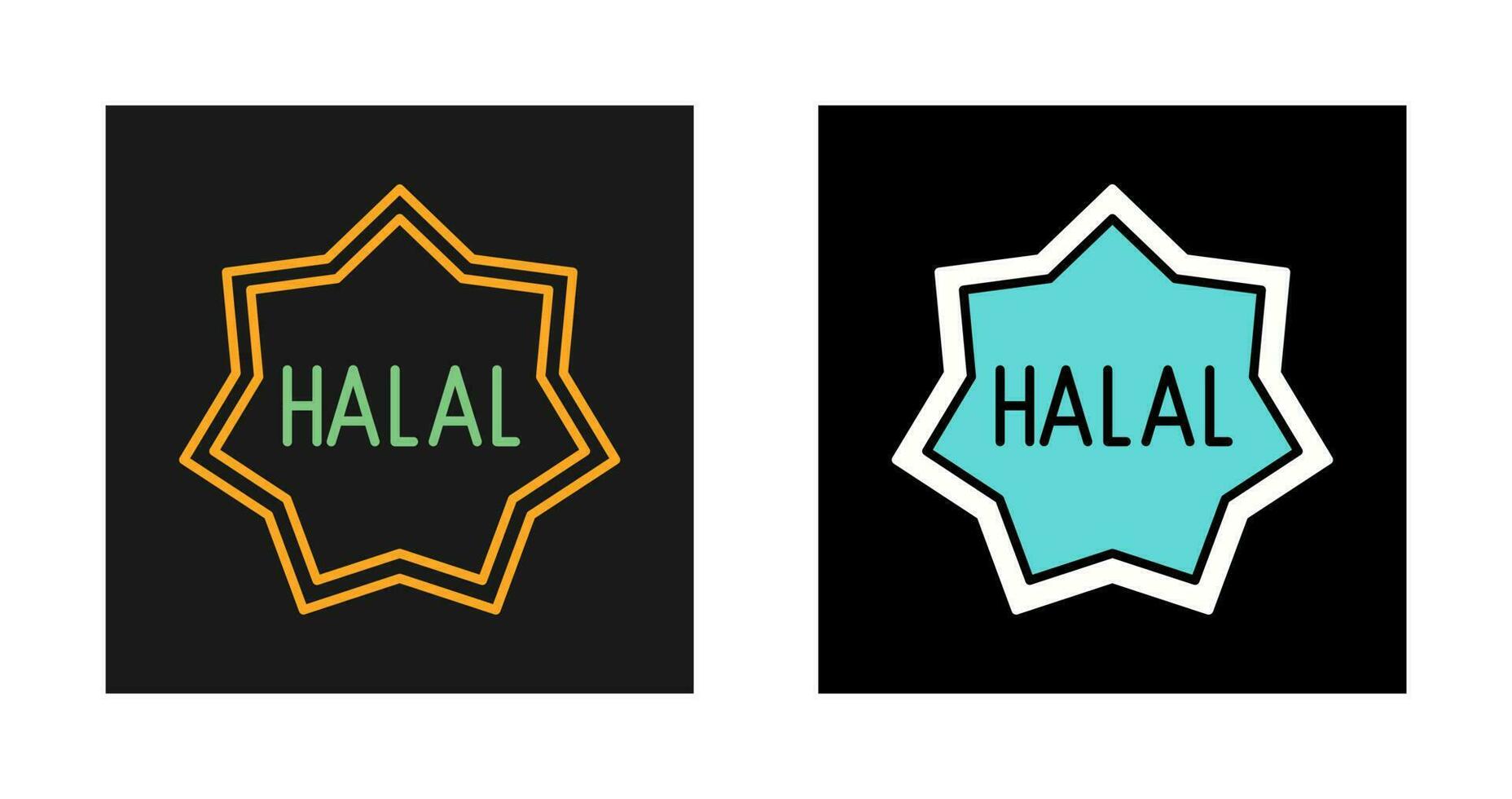 icono de vector halal