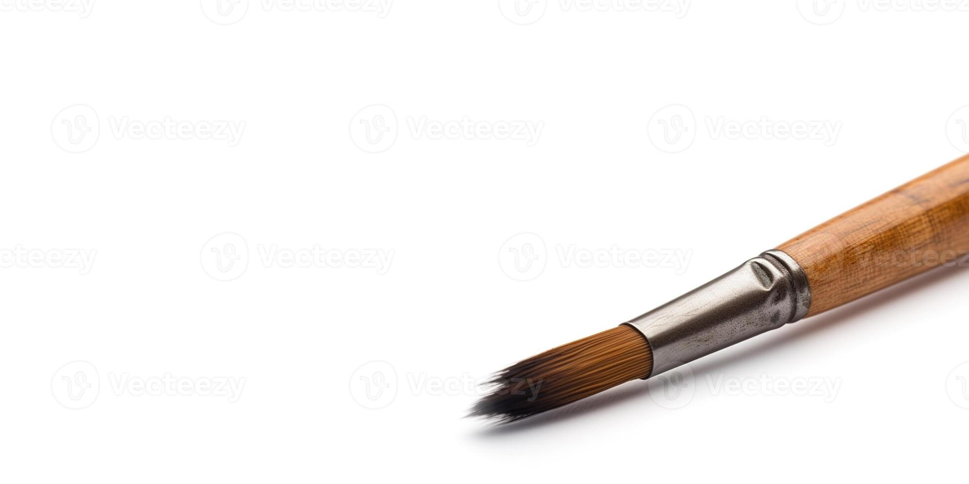 A Paint Brush on White Background and Space for Text Mockup Illustration with photo