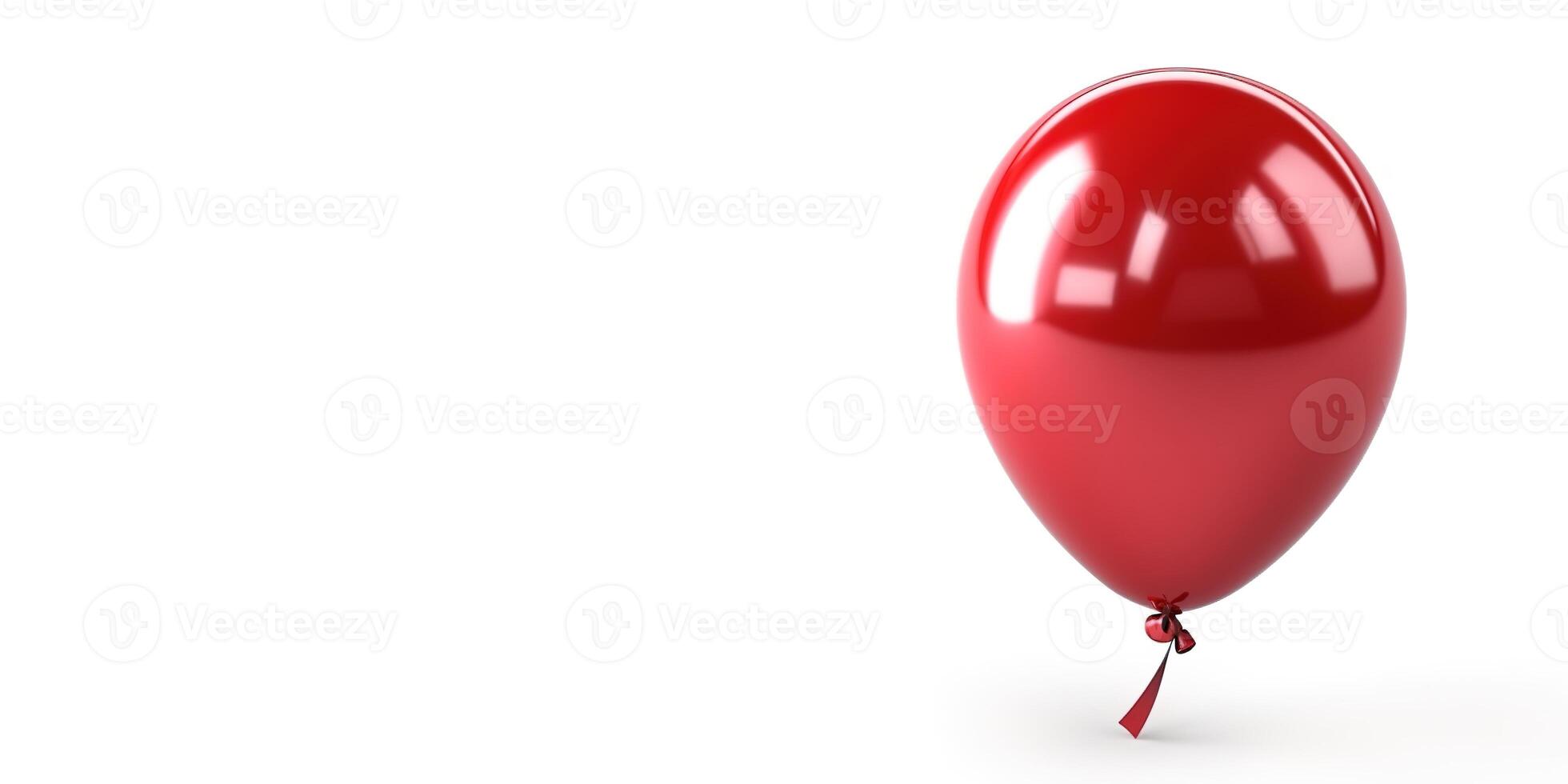 a Balloon on White Background and Space for Text Mockup Illustration with photo