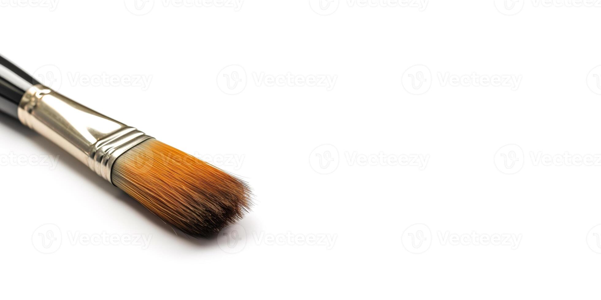 A Paint Brush on White Background and Space for Text Mockup Illustration with photo