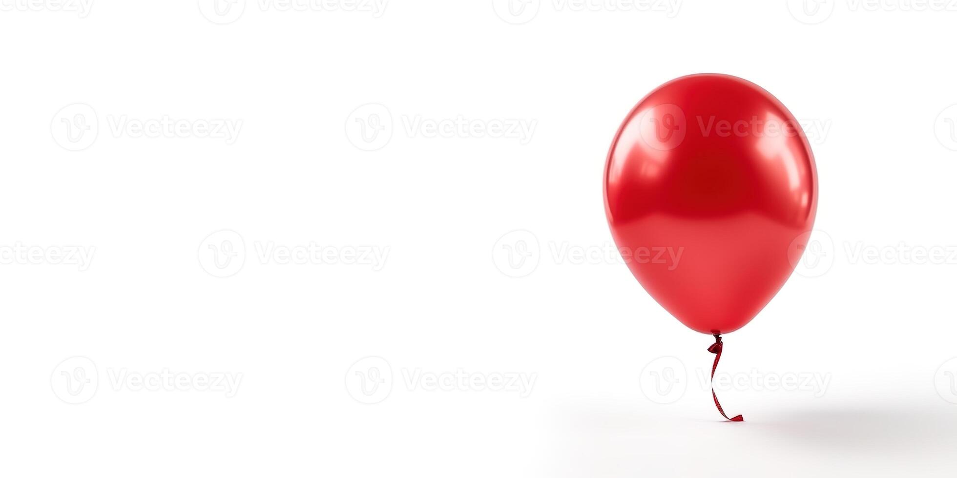 a Balloon on White Background and Space for Text Mockup Illustration with photo