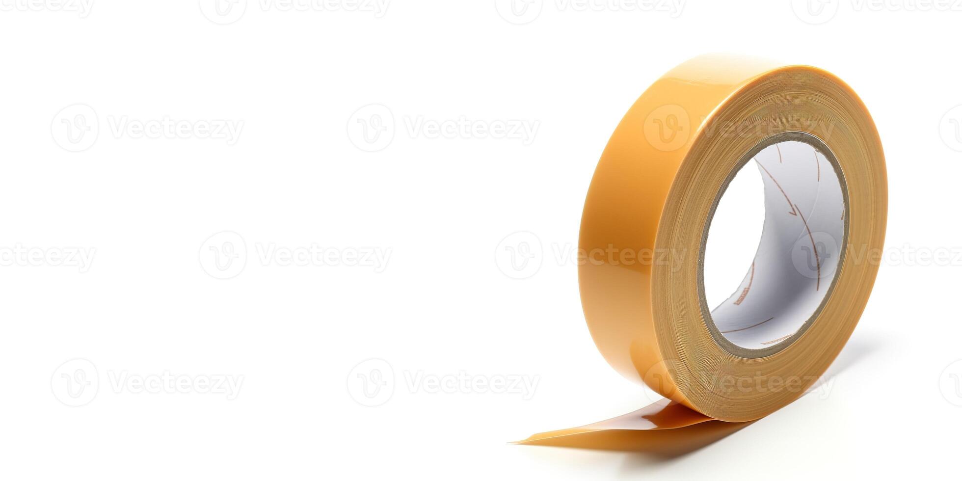 Tape on White Background and Space for Text Mockup Illustration with photo