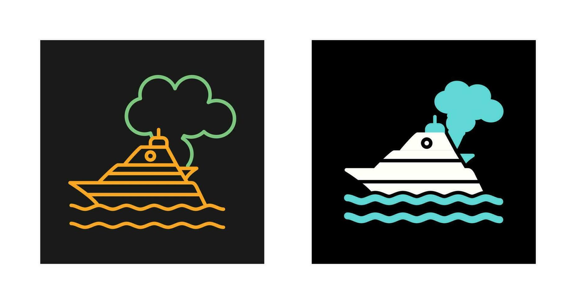 Ship Pollution Vector Icon