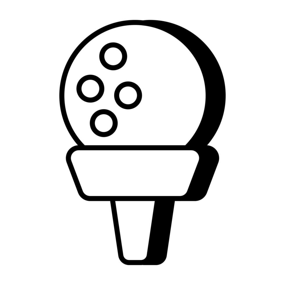 A unique design icon of golf tee vector
