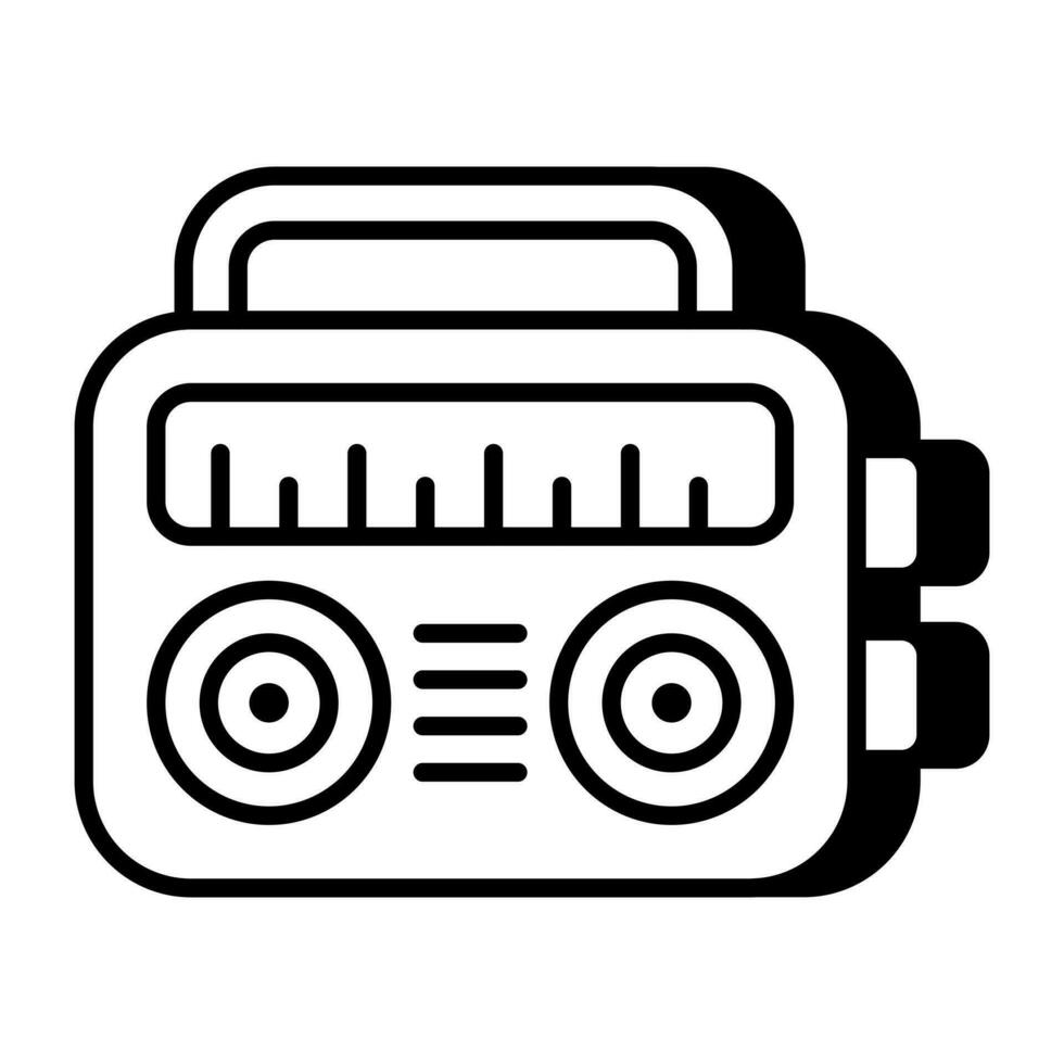 A premium download icon of cassette player vector