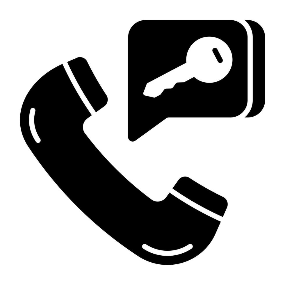 Conceptual solid design icon of property call vector