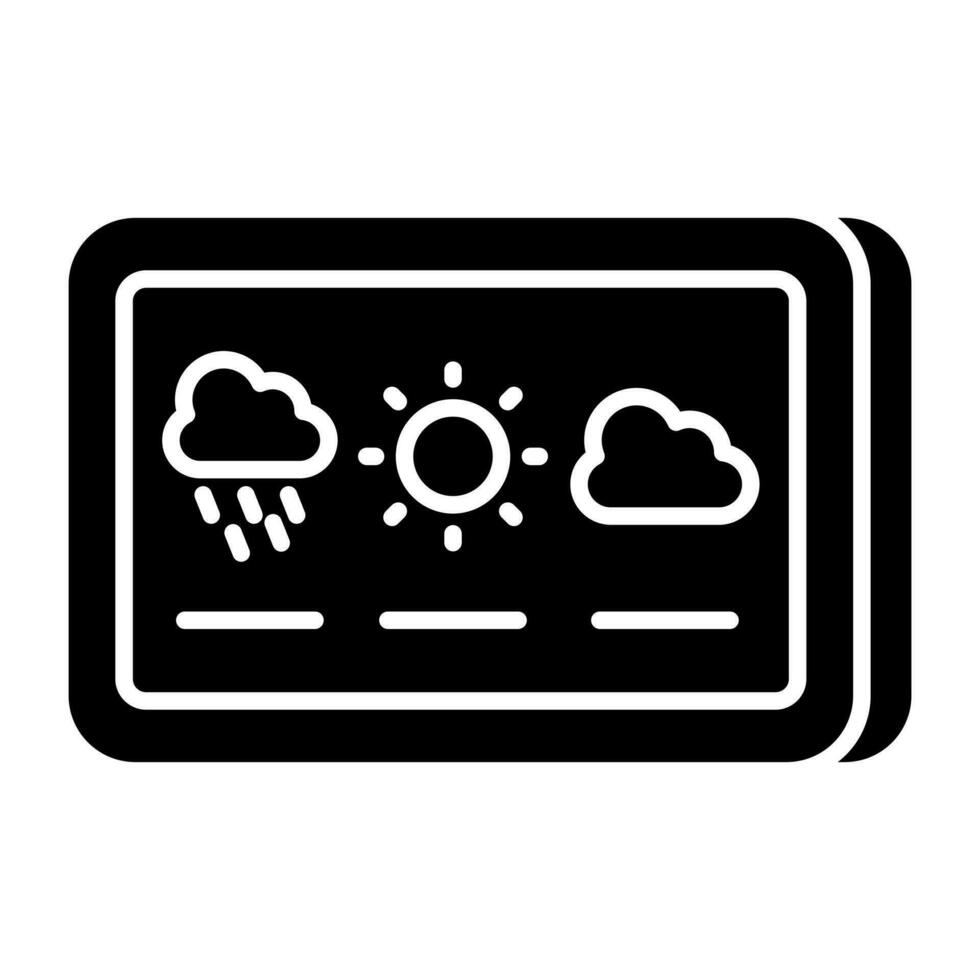 móvil clima aplicación icono en prima estilo vector