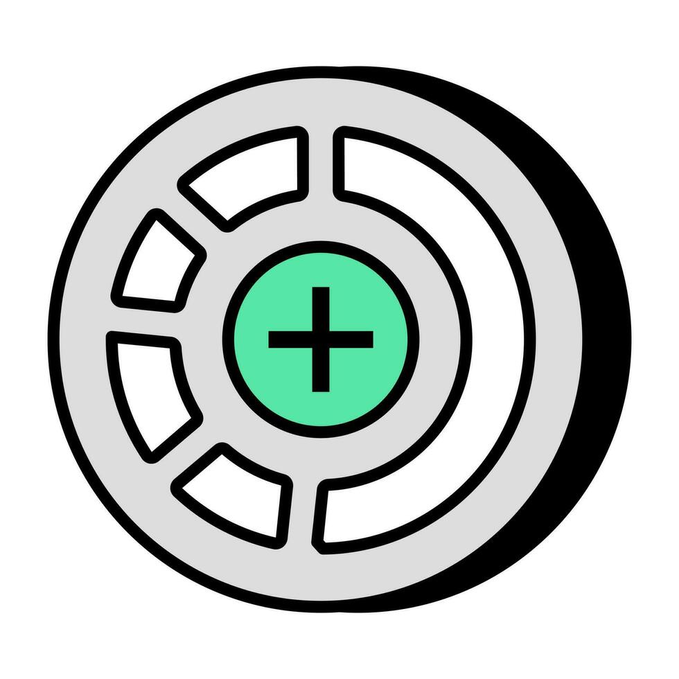 An icon design of add sign vector