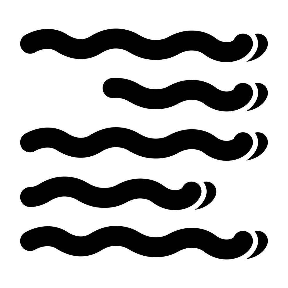An icon design of water waves vector