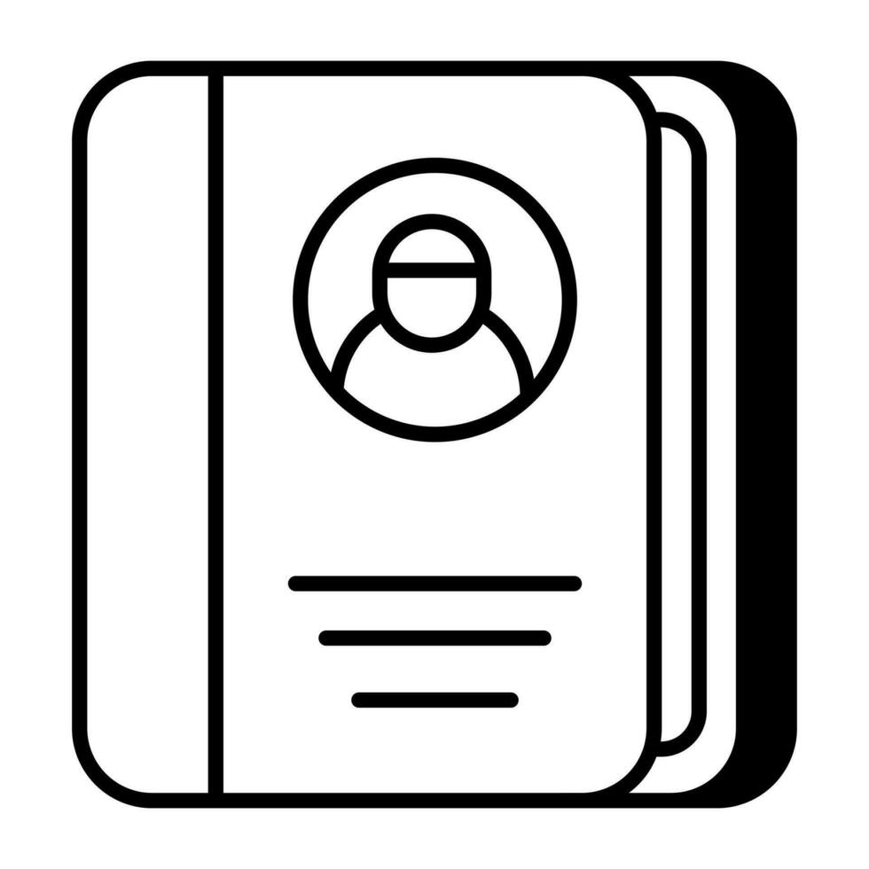 Premium download icon of contact book vector