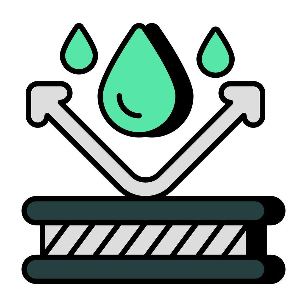 A unique design icon of water repellent vector