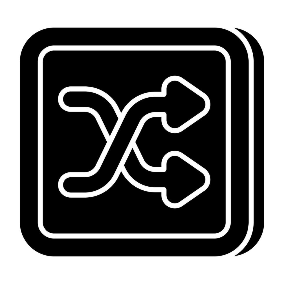 A perfect design icon of shuffle arrows vector