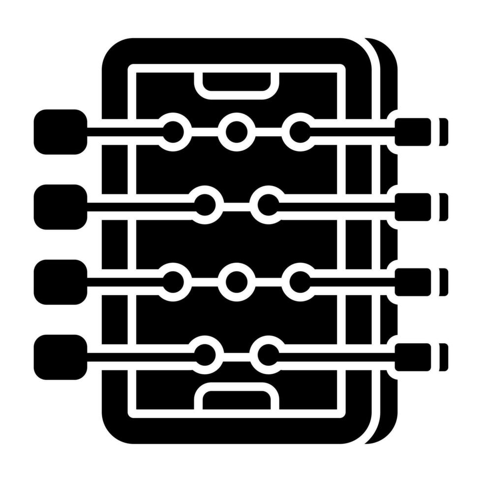 A creative design icon of foosball vector