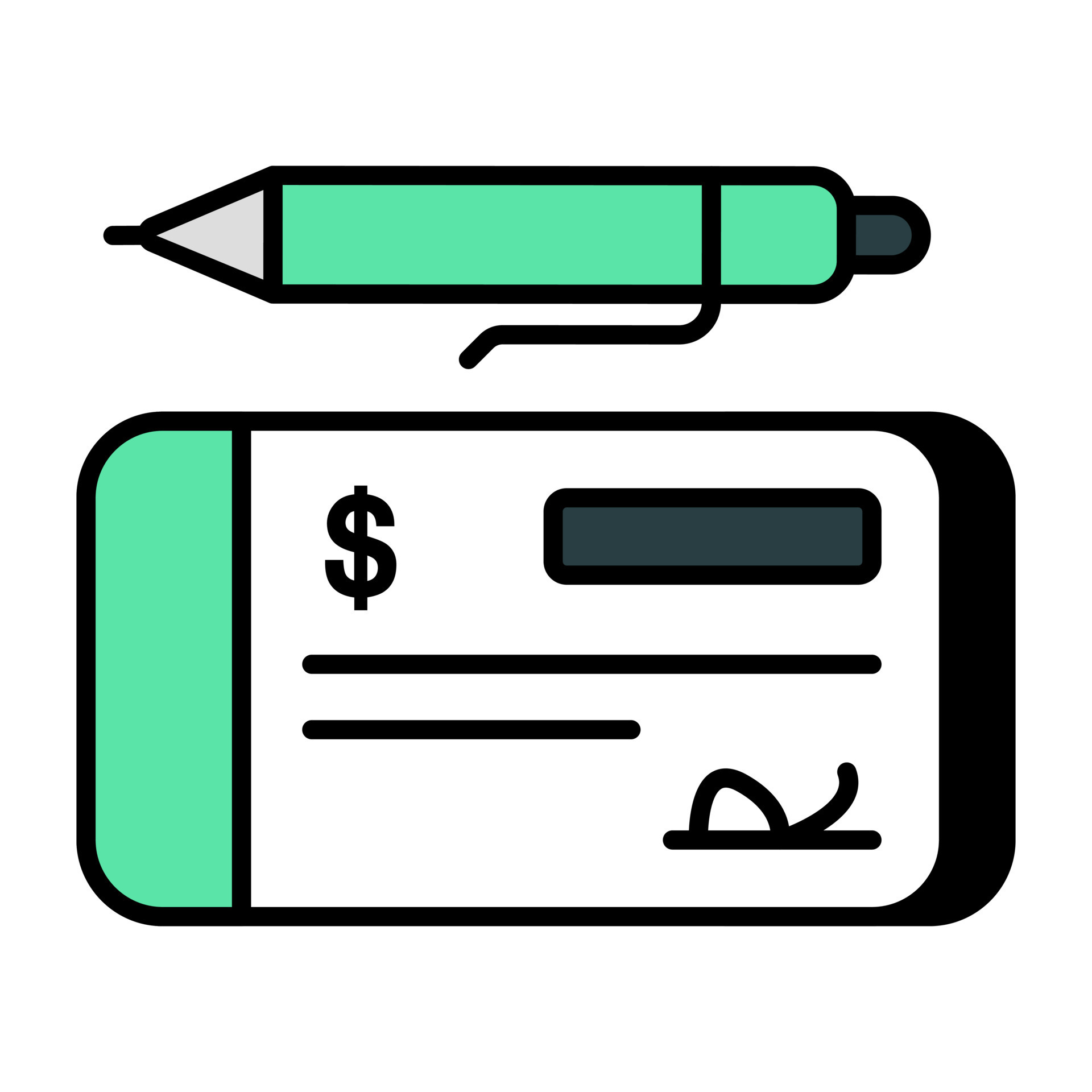 Vector design of cheque writing 24021168 Vector Art at Vecteezy