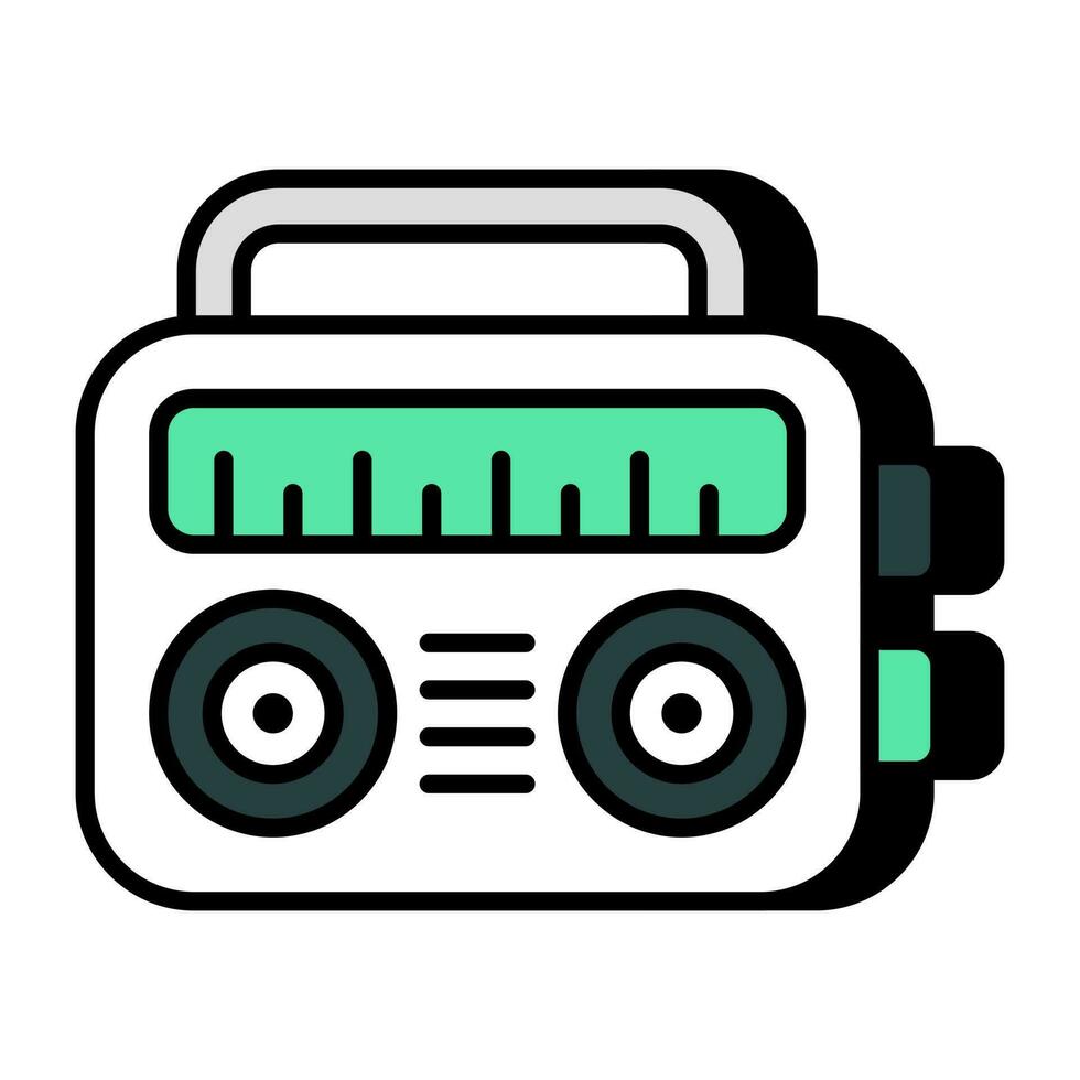 A premium download icon of cassette player vector