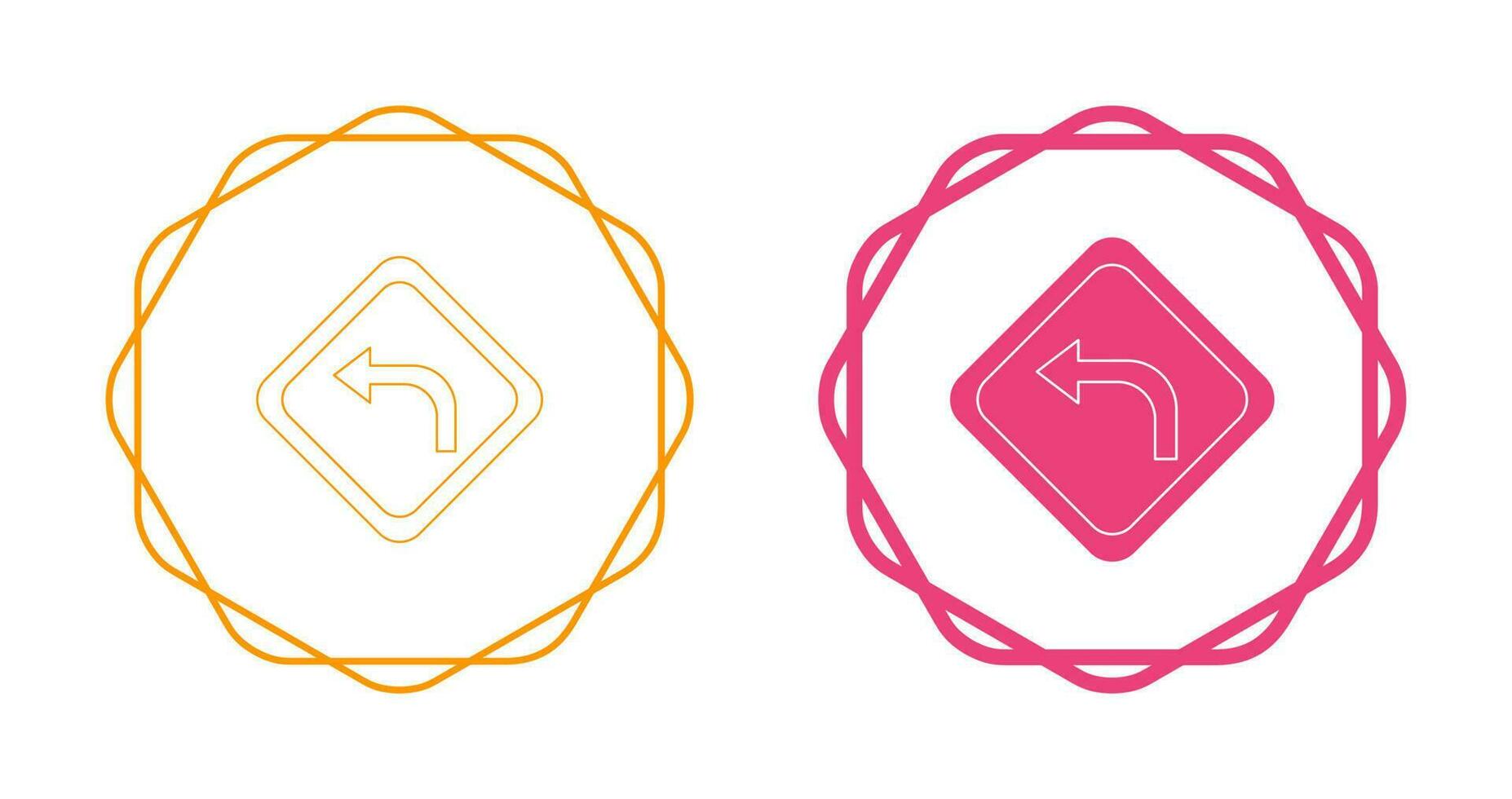 Left Turn Vector Icon