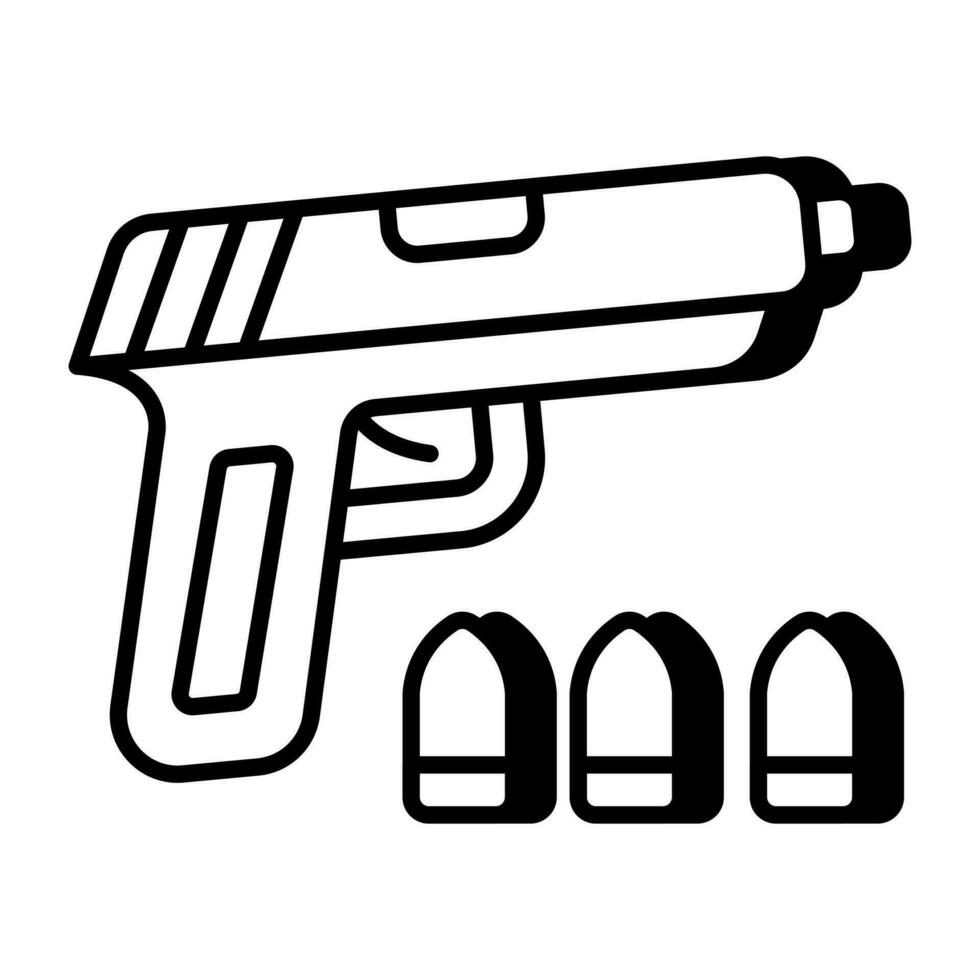 Premium Download Icon Of Pistol 24021292 Vector Art At Vecteezy