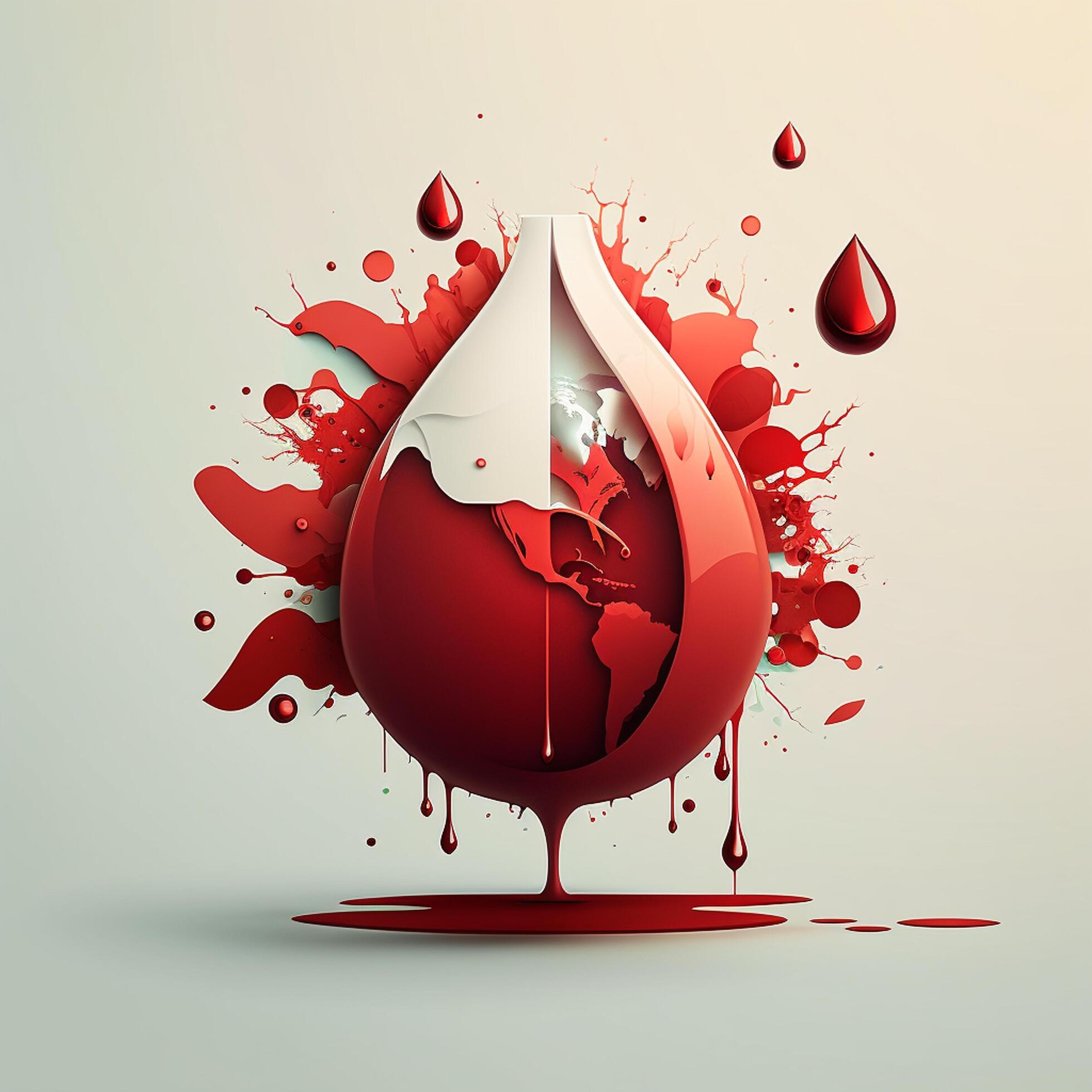 World Blood Donor Day creative background blood donation photo 24021421