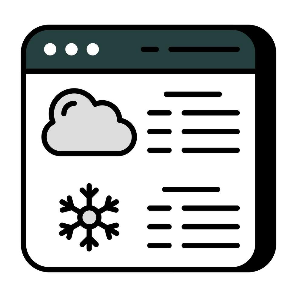 Online weather forecast icon in flat design available for insane download vector