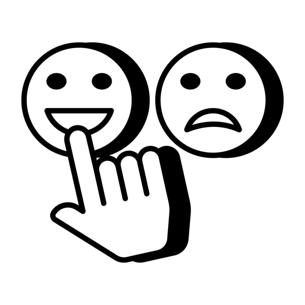 A linear design icon of customer response vector