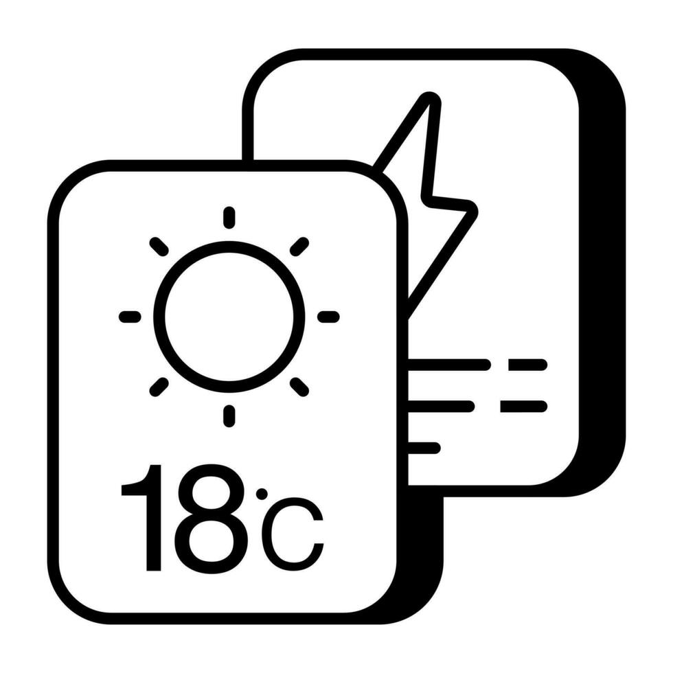 Trendy design icon of weather card vector
