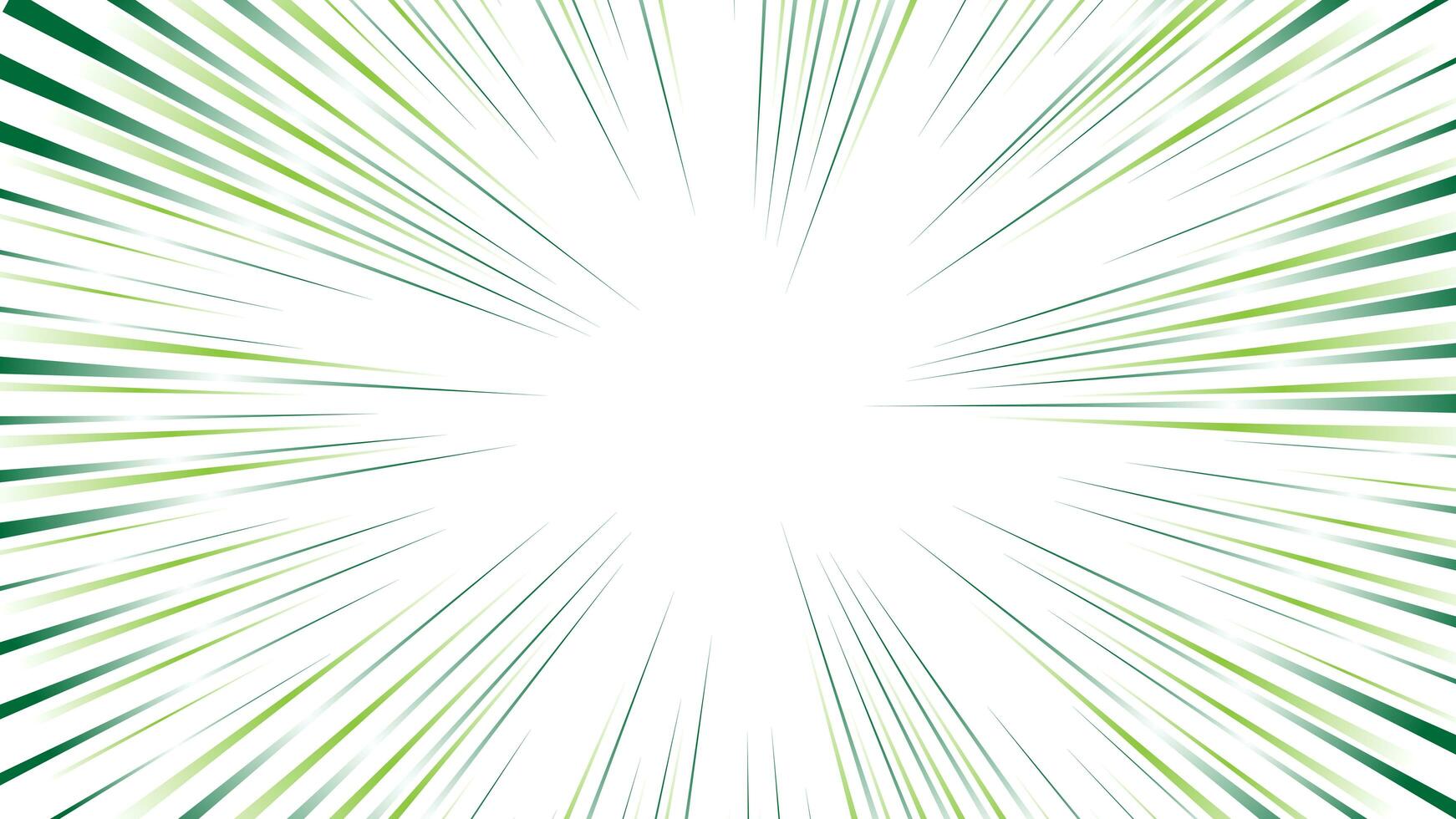 Green abstract background with rays and a speed oncoming lines background design for comic or other. Image with 16.9 aspect ratio. photo