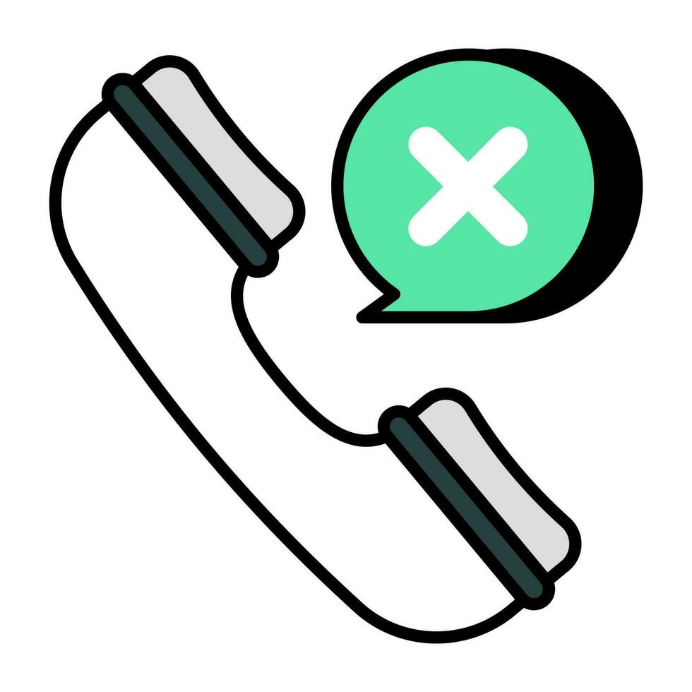 Trendy design icon of no phone vector